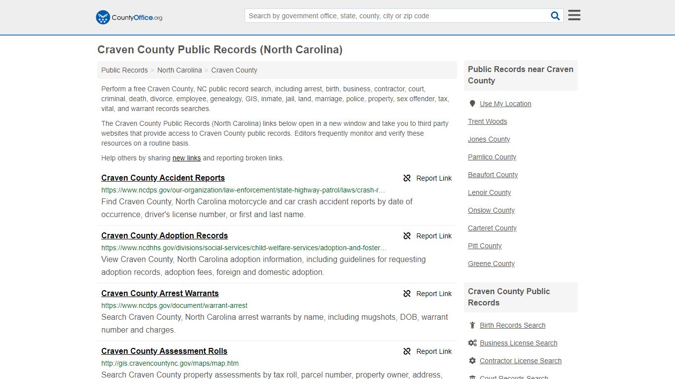 Public Records - Craven County, NC (Business, Criminal ...